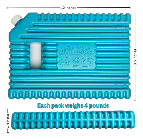Paquete De Hielo Industrial Reemplaza 4,5 Kg, -8°c, 30 Cm X 1