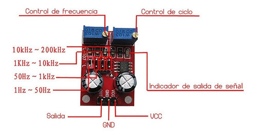3 Unidades Ne555 Generador Frecuencia Pulso Y Duty Ajustable 1