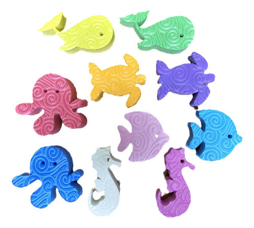 Animalitos Para El Baño 10 Piezas Diseños Acuáticos Alga 0