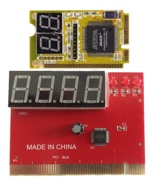 Testa Placa Mãe Diagnostico 4 Digitos Pci Pc Analyzer Kit Br 0