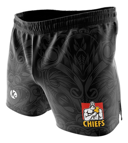 Short Rugby Kapho Chiefs Maori Black Of New Zealand Niños 1