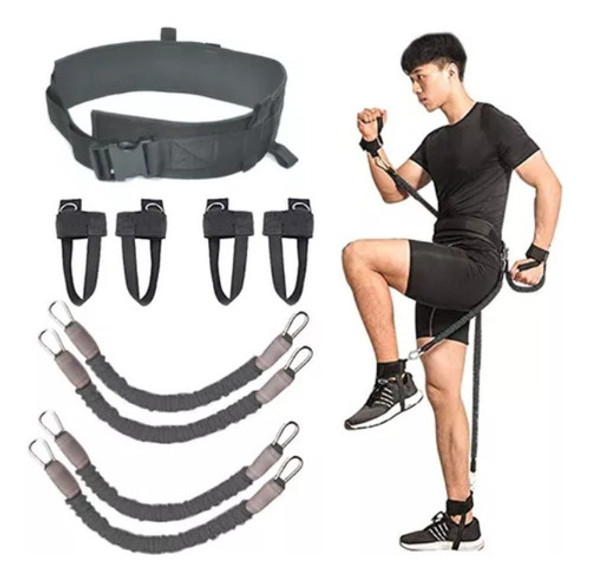 Cinturon Con Bandas Resistencia Boxeo Sombra Deportes 0