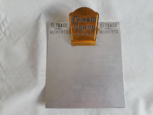 Antiguo Broche Sujetapapeles Publicidad Chinato Garda 0