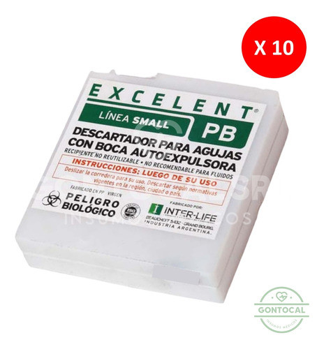 Pack X 10 Descartador De Agujas De Bolsillo Expul Automático 0
