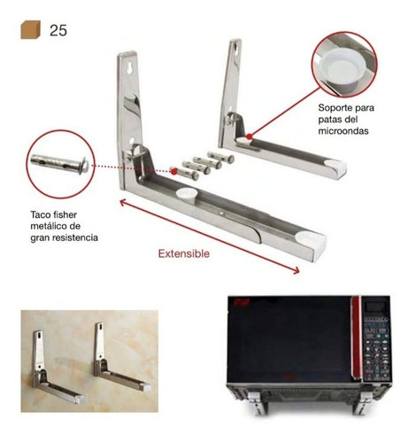 Soporte Para Microondas Acero Inoxidable Cocina Base 1