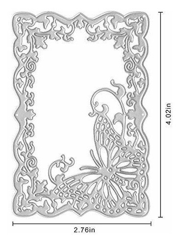 Plantilla Para Troquelado Marco Con Mariposa 1
