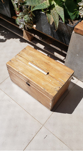 Caja De Madera Reciclada Vintage Satinada 1