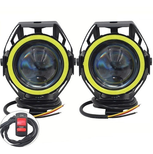 Kit Faros Auxiliares Con Led Cree U5 1200lm Top Racing Cq 0