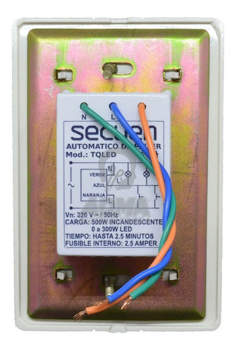 Automatico De Pasillo Secuen 10x5 Pulsador Luminoso Timer 1