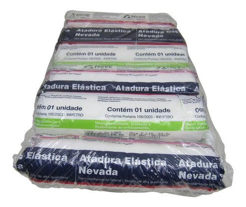 Atadura Elástica 13 Fios 10x2,20cm Neve C/48 Unidades 0