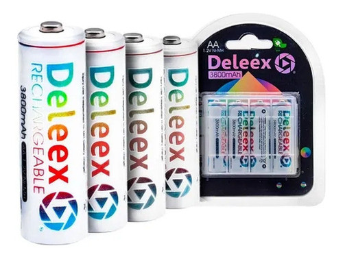 Cargador Universal Usb + 4 Pilas Aa Recargables + Estuche 1