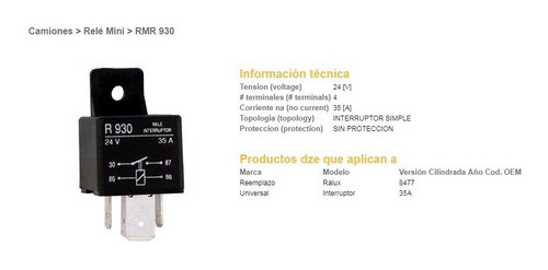 Relay 24 V Universal 35a Dze 930 1