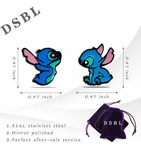 Aretes De Puntada De Dibujos Animados De Anime Ohana Signif. 1