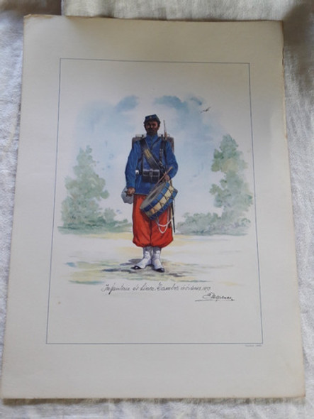 Lamina Marenco Infanteria De Linea Tambor De Ordenes 1893 0