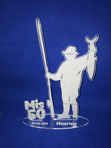 Souvenirs Trofeo Hombre Pescador Cumpleaños 16 18 40 50 1