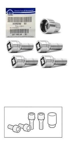 Bulones Anti Robo Fiat Argo Cronos Strada Mobi Originales 0