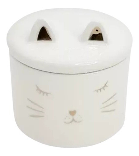 Potiche Com Tampa Gatinho Lindinho Delicado Decoração Make 0