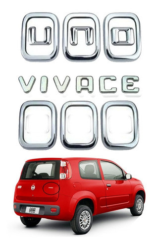 Kit Emblema Uno Vivace Moldura Grade Uno 2010/... 0