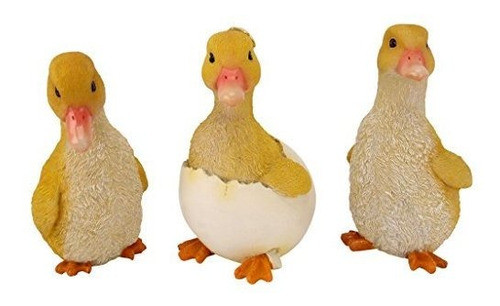 Diseño Toscano Patito Nido Jardín Estatuas Conjunto De 3 0