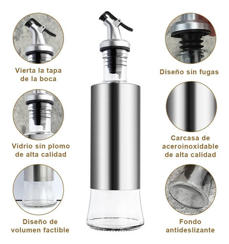 Set X2 Dispensadores De Aceite O Vinagre Organizador Cocina 1