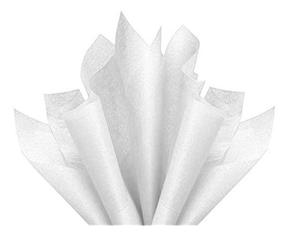Papel De Seda Básico Color Sólido Blanco 15 Pulgadas X 20 Pu 1