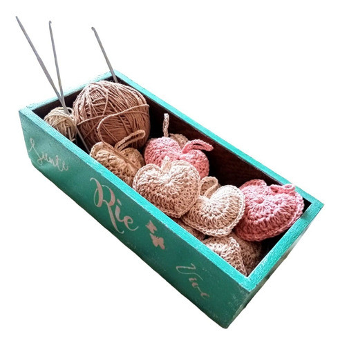 Souvenirs Colgante Llaveros Corazón  Crochet  10 Unidades!!! 0