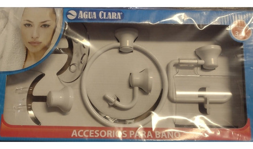 Kit De Accesorios Para Baño 5 Piezas Abs Plástico Blanco 1