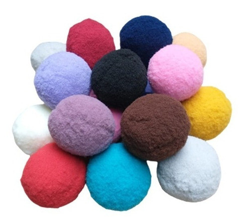 Mix 10 Pompom Bola/bolinha  Grande Artesanato 40mm Colorido 0