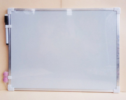 Pizarra Blanca Doble Faz Magnetica 30 X 40 Cm Con Marcador 0