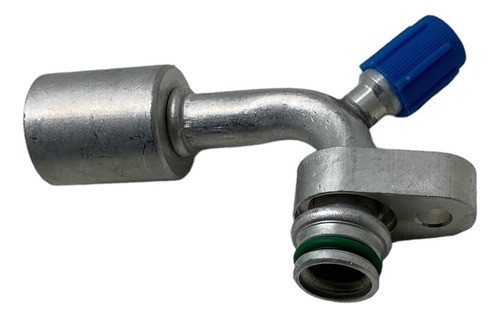 Conexao Block Fiting 90º 10mm C Valvula C Clip R134 Aluminio 0