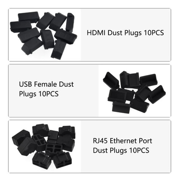 Wmycongcong 30 Tapones De Silicona Universales Para Laptop, 1