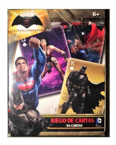 Batman Vs Superman - Juego De 54 Cartas De Poker - Importado 0