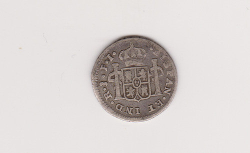 Moneda Chile 1/2 Real Año 1813 Fj Plata Bueno + 1