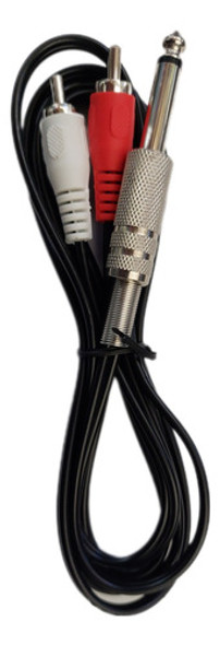 Cable De Audio 1 Plug 6.5mm Mono A 2 Rca 1,5 Mts 0