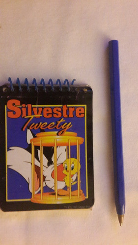 Libreta Tapa Chapa Tweety Y Silvestre.vintage.san Isidro. 1