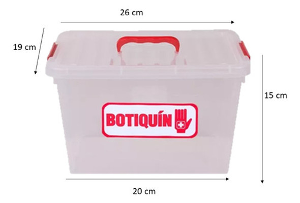 Combo Caja Botiquín De Primeros Auxilios Apilable X10uni 1