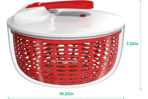 Vremi Spinner De Ensalada Grande - 6,3 Cuartos De Capacidad 1
