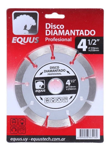 Disco De Corte Diamantado Equus Segmentado 115mm 4½ - Ynter 0