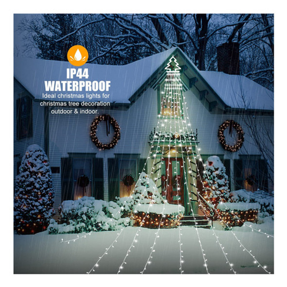 Puhong Decoracin De Navidad, 320 Luces Led De 16.4pies Para 1