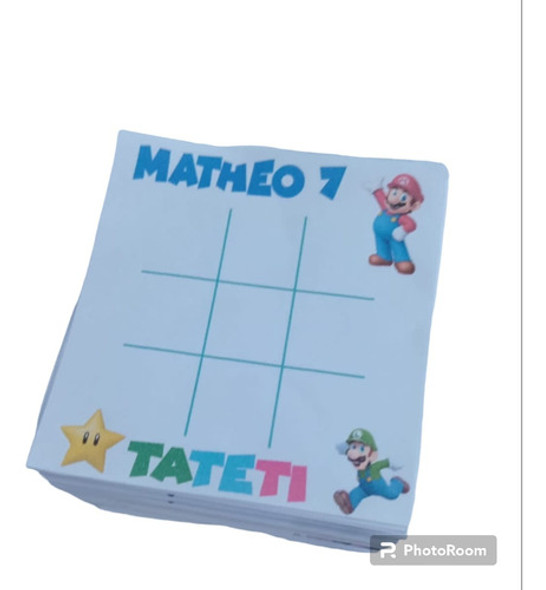 Souvenirs Original Infantil Personalizado Ta Te Ti  X10 0