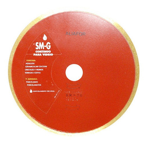 Disco Diamantado 7 180mm Sm-g Continuo Vidrio Aliafor Bg 0