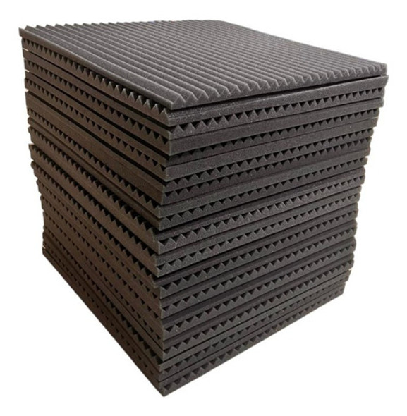 20 Placas Acústicas 50 X 50 Cm  Flat 20mm Anti Chamas 1