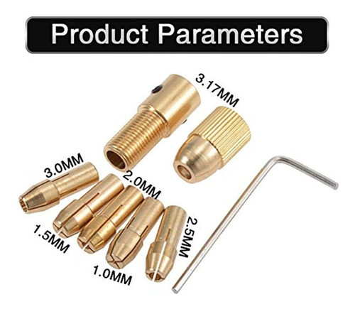 Hoen Mini Taladro De Laton Portabrocas Set 1030mm Para Micr 1