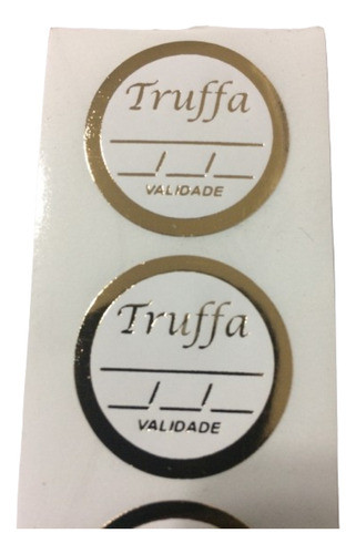 1.000 Etiquetas Para Artesanato Truffa Sabor Validade Ouro 0