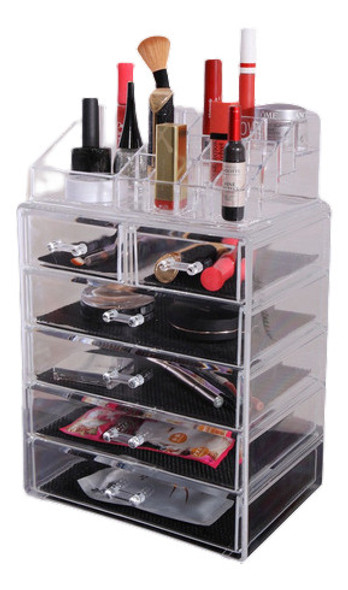 Caja De Acrílico Duradera Del Cajón Del Organizador Del Maqu 0
