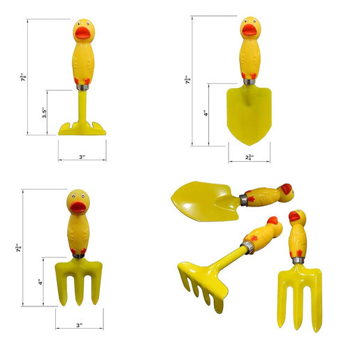 Mtb Supply Kids Gardening Tool Sets Mango De Pato Amarillo, 1