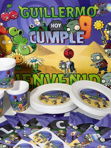Cotillón Personalizado X 15 Plantas Vs Zombies Exclusivo 1