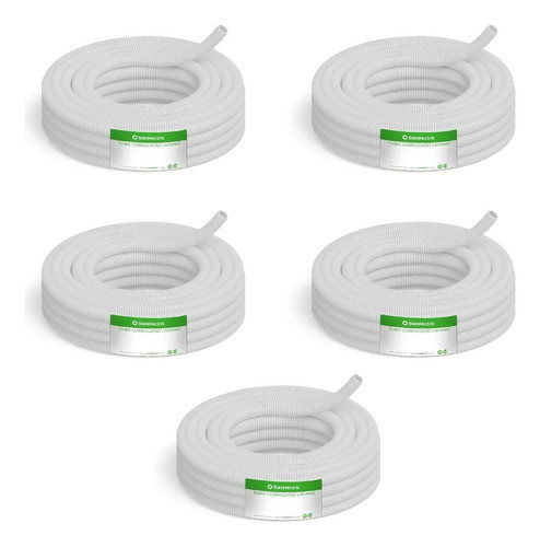 Caño Corrugado 20mm 3/4 Genrod Liviano 25m Ignifugo 5 Rollos 0