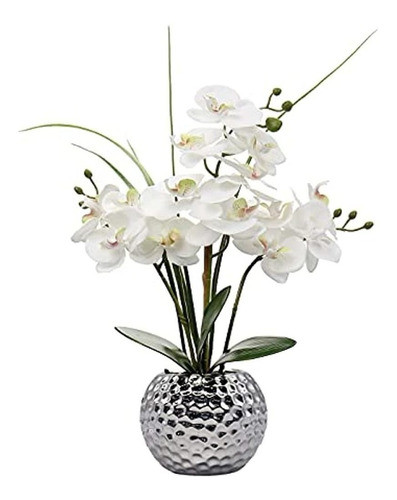Arreglos Florales De Orquídea Phalaenopsis Blanca Artificial 0