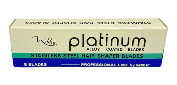 Caixa De Lâminas Platinum Para Navalhetes C/ 5 Lâminas 0